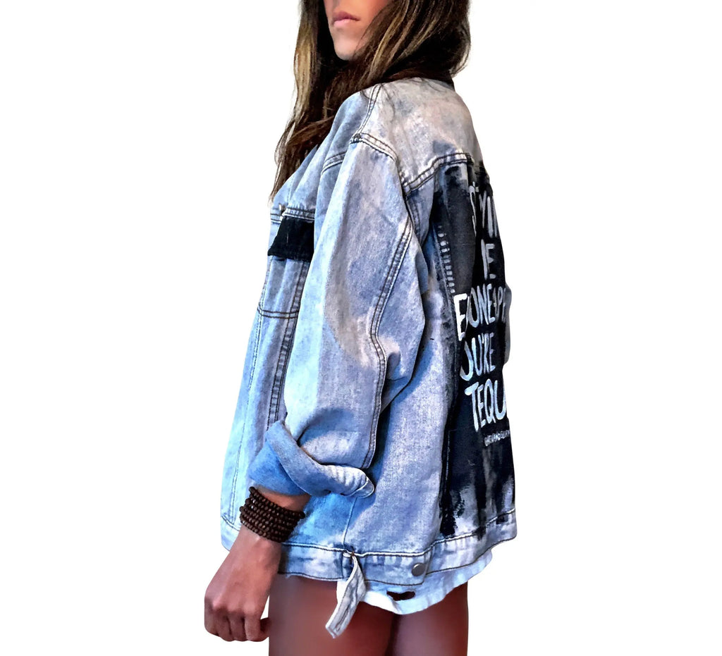 'TEQUILA TEQUILA' DENIM JACKET by Wren + Glory Wren + Glory