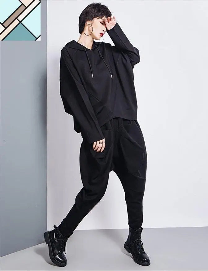 Tanaka Pocket High Waist Harem Pants - Black by Marigold Shadows MARIGOLD SHADOWS