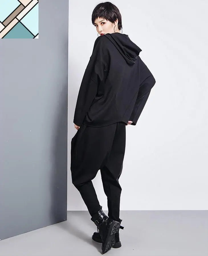 Tanaka Pocket High Waist Harem Pants - Black by Marigold Shadows MARIGOLD SHADOWS