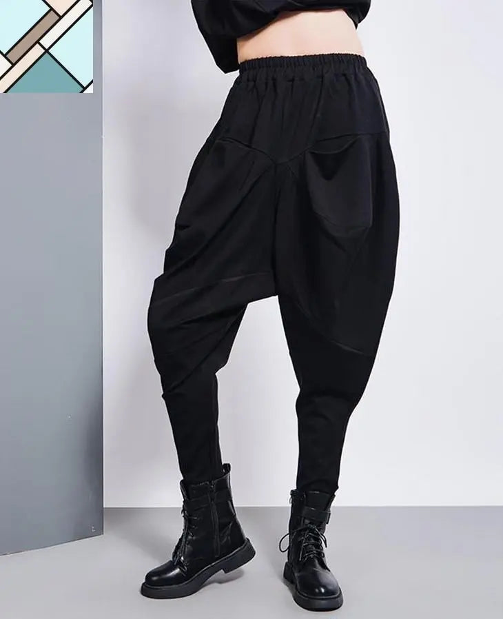 Tanaka Pocket High Waist Harem Pants - Black by Marigold Shadows MARIGOLD SHADOWS