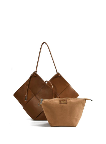 Taylor Contexture Leather Bag, Caramel by Bob Oré BOB ORE