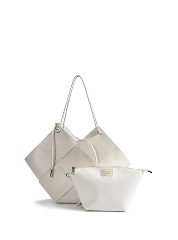 Taylor Contexture Leather Bag, Off White by Bob Oré BOB ORE