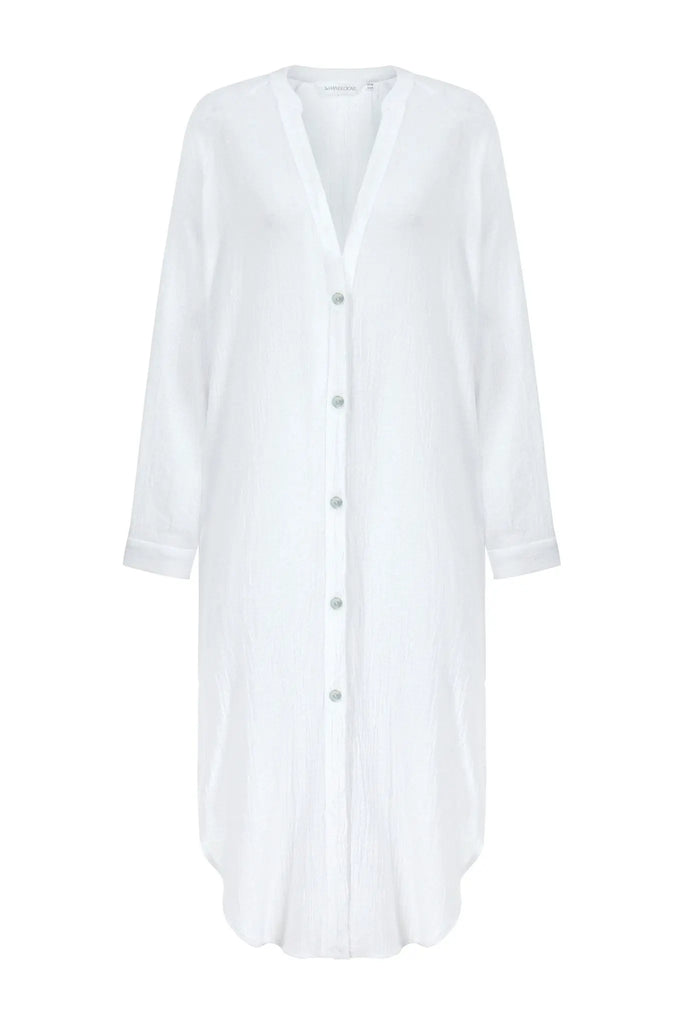 Terra Shirt Dress White - The Handloom