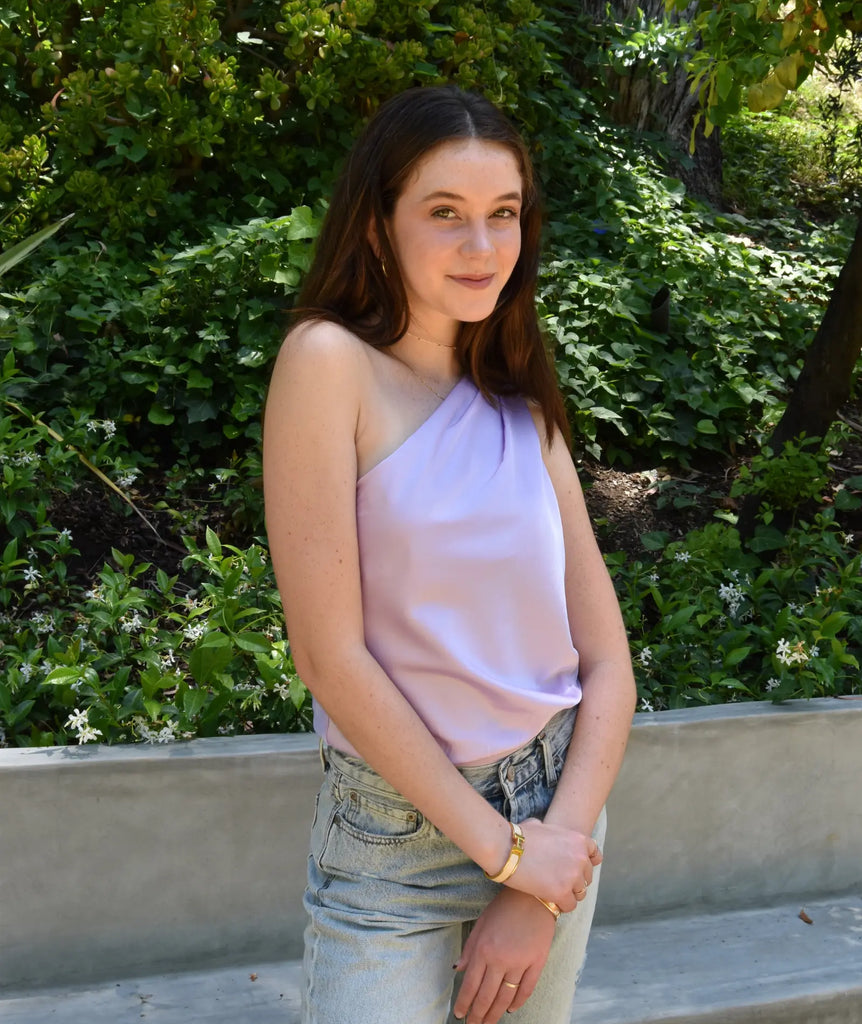 The Dolly One Shoulder Lilac Bodysuit by 8apart 8APART