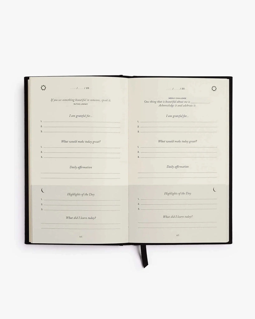 The Five Minute Journal - Bold Black by Intelligent Change INTELLIGENT CHANGE