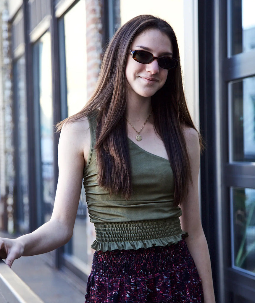 The Jane One Shoulder Tank by 8apart 8APART