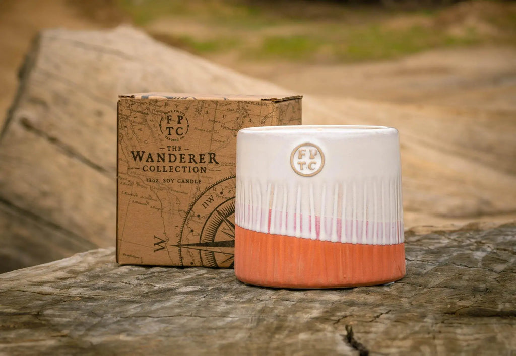 The Wanderer 13 oz Oasis Soy Scented Candle by Four Points Trading Co. FOUR POINTS TRADING CO.