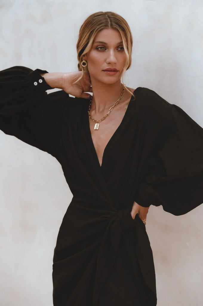 Ti Amo Linen Wrap Dress by Bali ELF Bali ELF