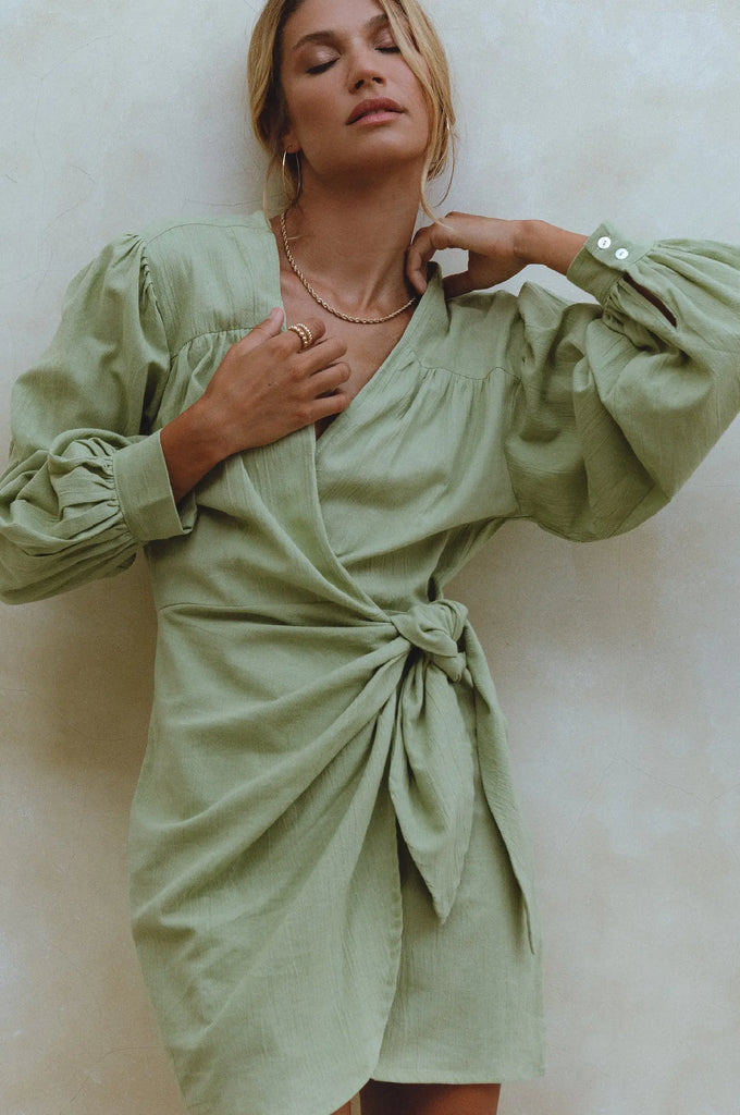 Ti Amo Linen Wrap Dress by Bali ELF Bali ELF