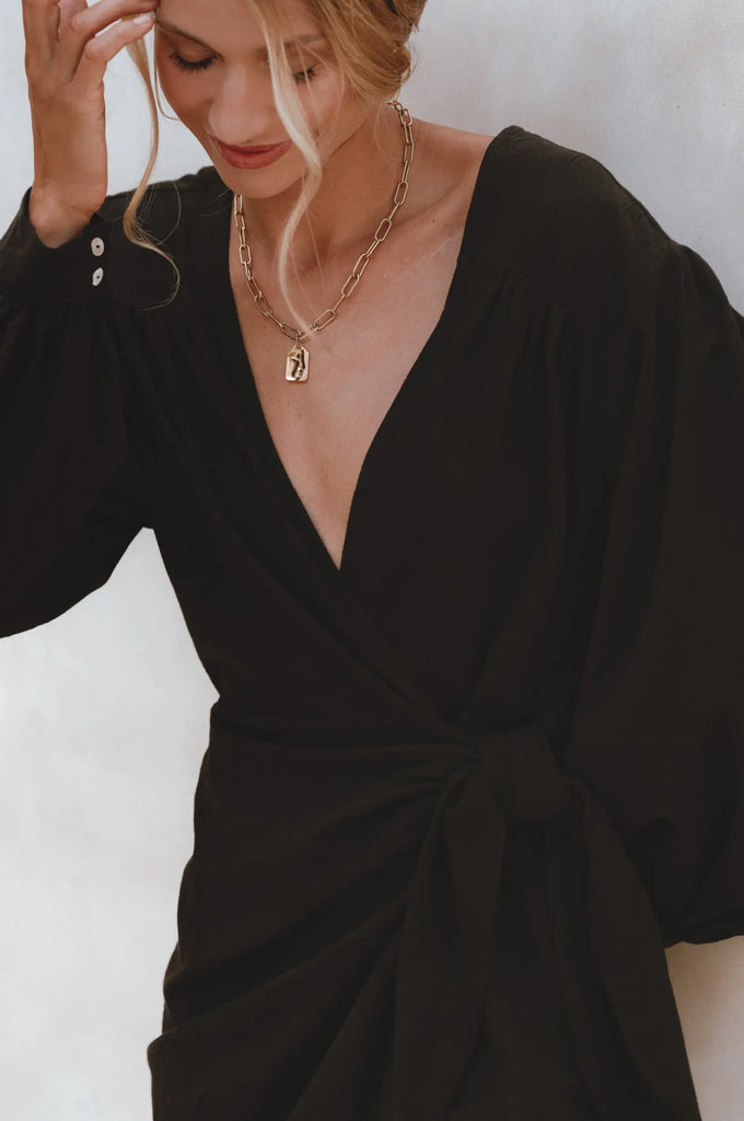 Ti Amo Linen Wrap Dress by Bali ELF Bali ELF