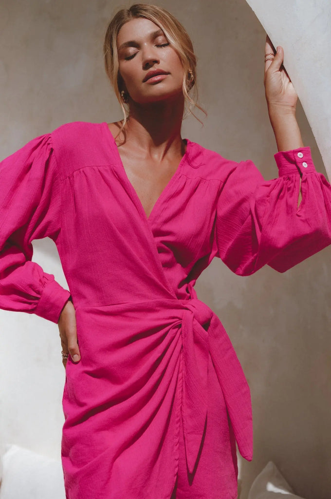 Ti Amo Linen Wrap Dress by Bali ELF Bali ELF