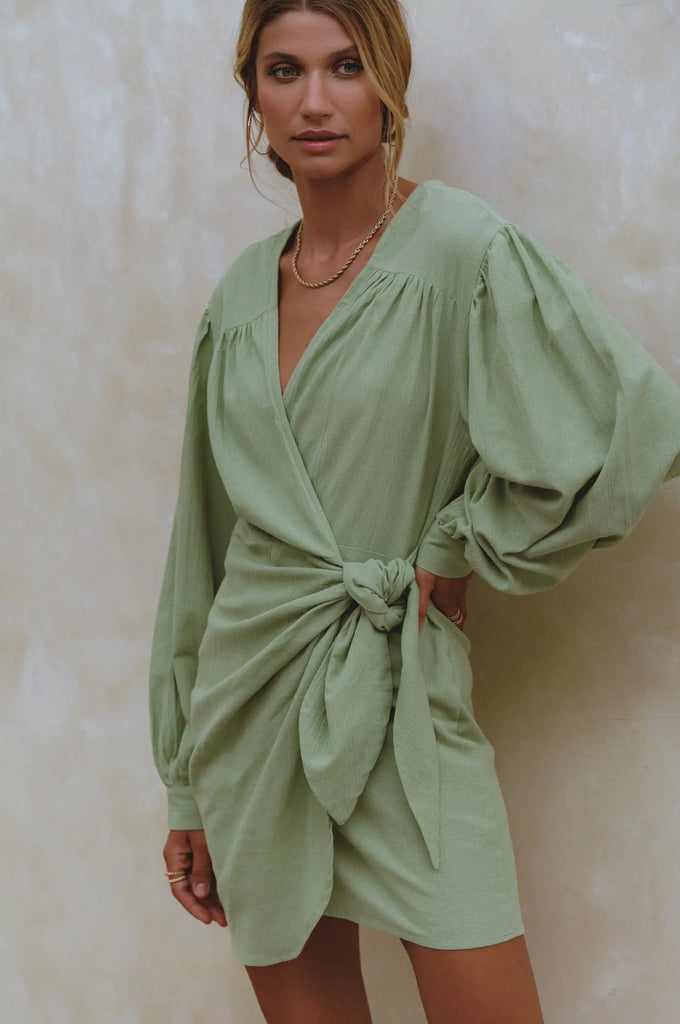 Ti Amo Linen Wrap Dress by Bali ELF Bali ELF
