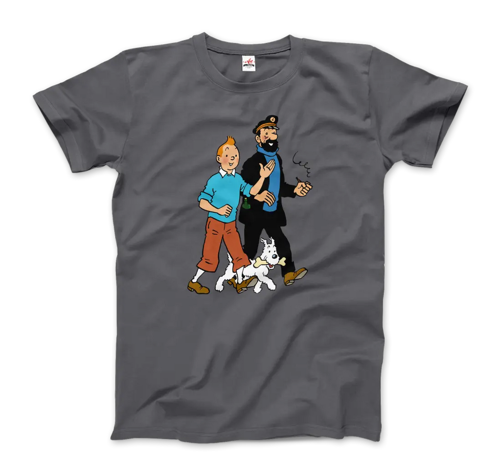 Tintin, Snowy and Captain Haddock Artwork T-Shirt by Art-O-Rama Shop ART-O-RAMA-SHOP