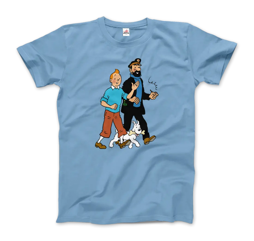 Tintin, Snowy and Captain Haddock Artwork T-Shirt by Art-O-Rama Shop ART-O-RAMA-SHOP