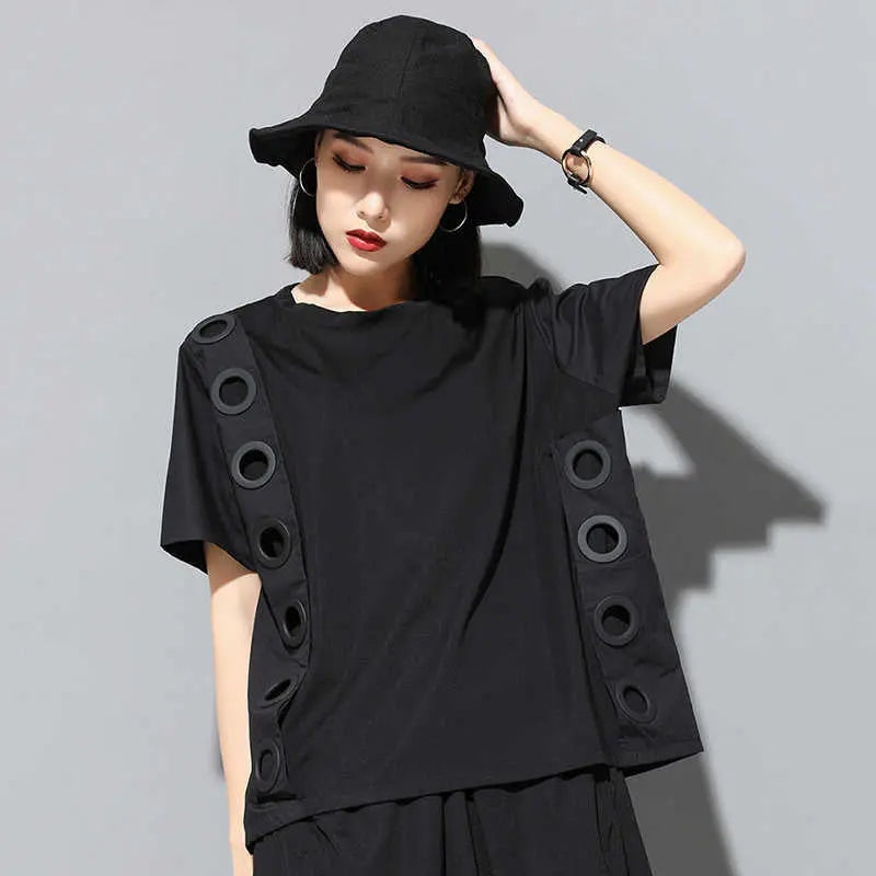 Tokiko O-Neck Short Sleeve Shirt by Marigold Shadows Marigold Shadows