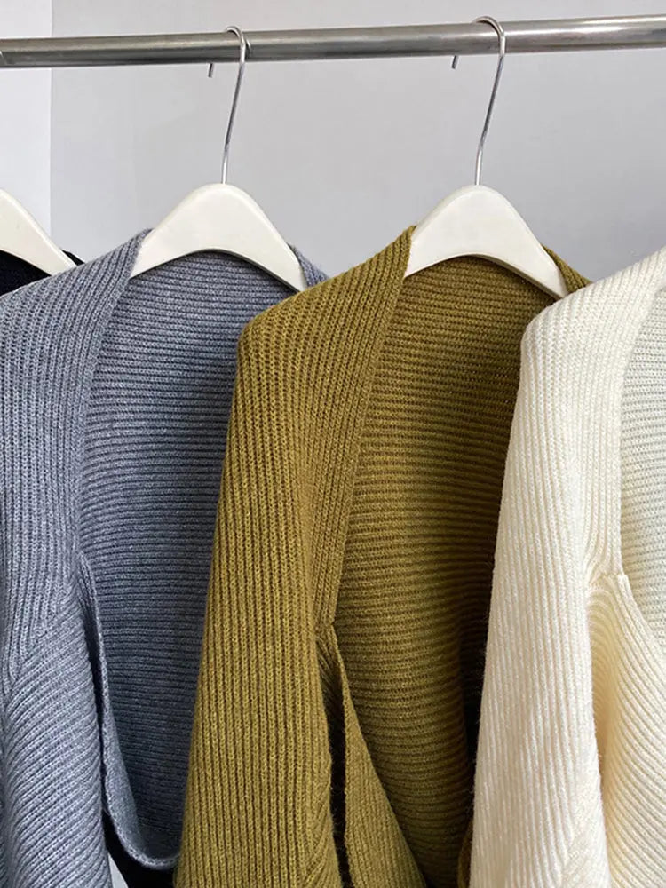 Touka Knitted Shrug Scarf - Gray by Marigold Shadows Marigold Shadows