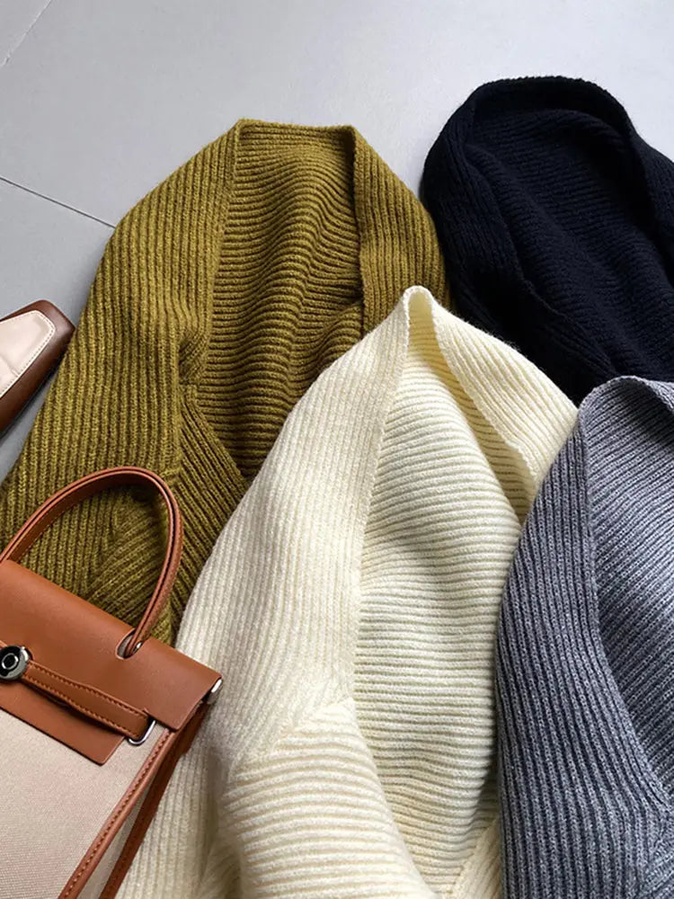 Touka Knitted Shrug Scarf - Gray by Marigold Shadows Marigold Shadows