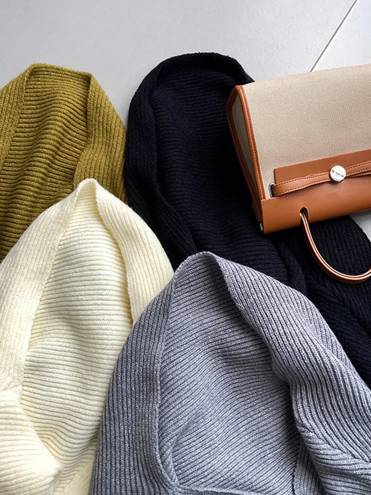 Touka Knitted Shrug Scarf - Gray by Marigold Shadows Marigold Shadows