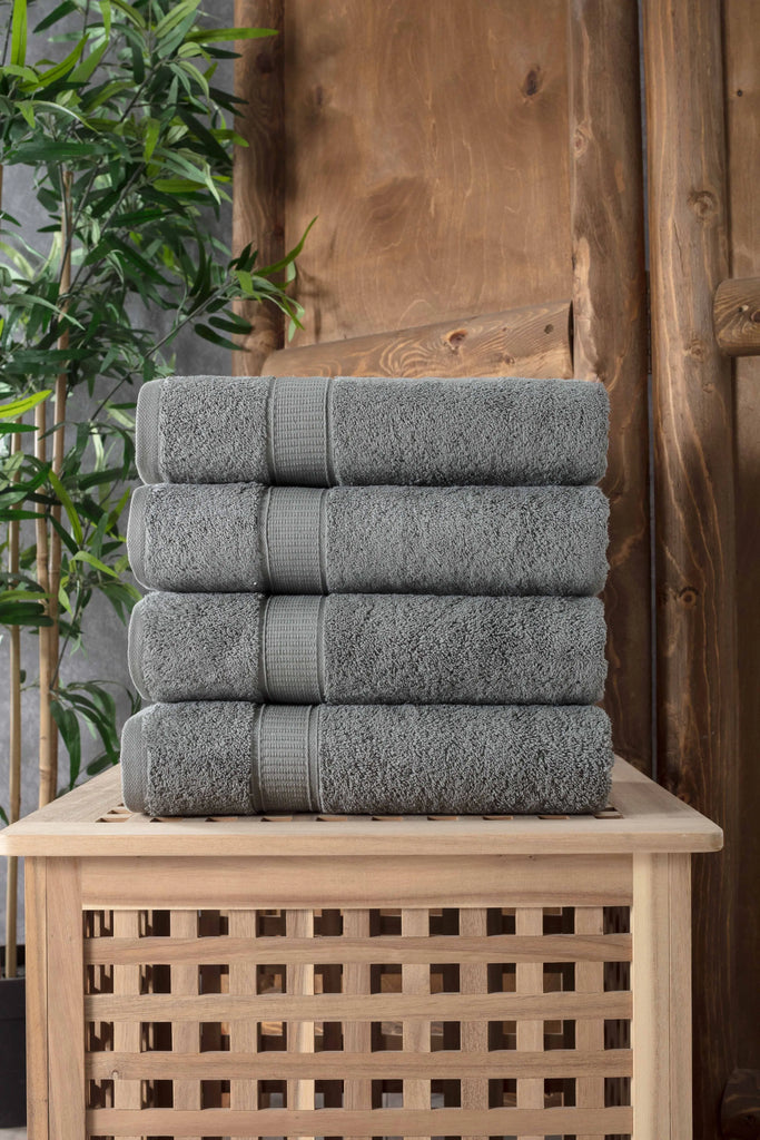 Turkish Cotton Bath Towel Set of 4 by La'Hammam La'Hammam