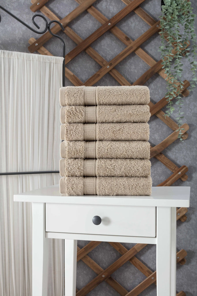Turkish Cotton Hand Towel Set of 6 by La'Hammam La'Hammam