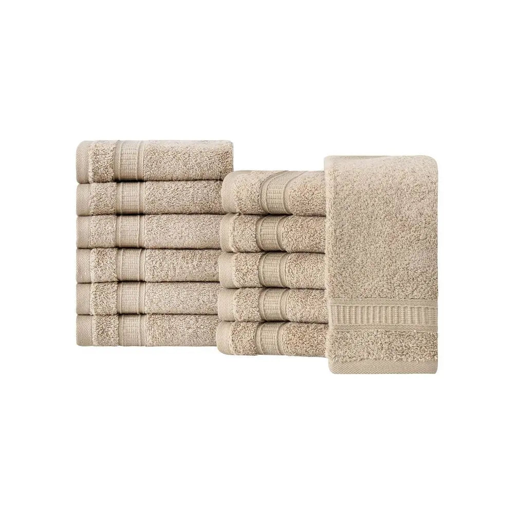 Turkish Cotton Washcloth Set of 12 by La'Hammam La'Hammam