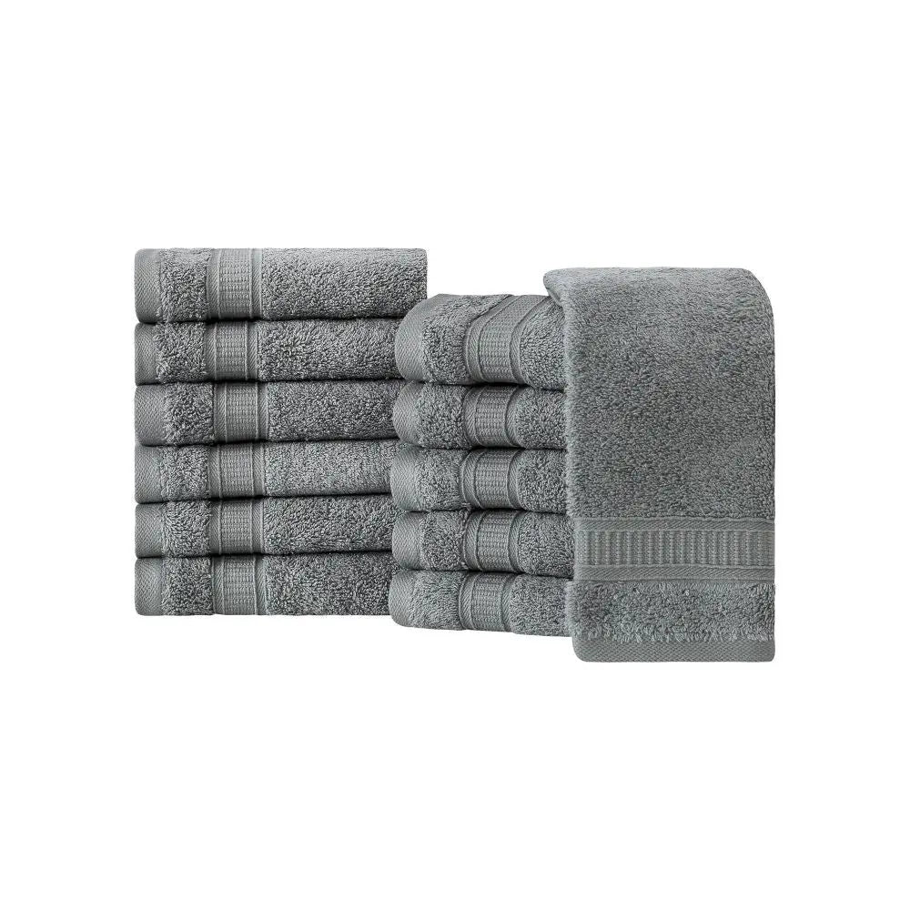 Turkish Cotton Washcloth Set of 12 by La'Hammam La'Hammam