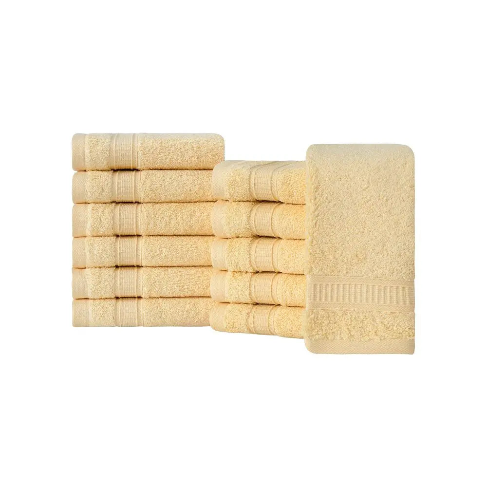 Turkish Cotton Washcloth Set of 12 by La'Hammam La'Hammam