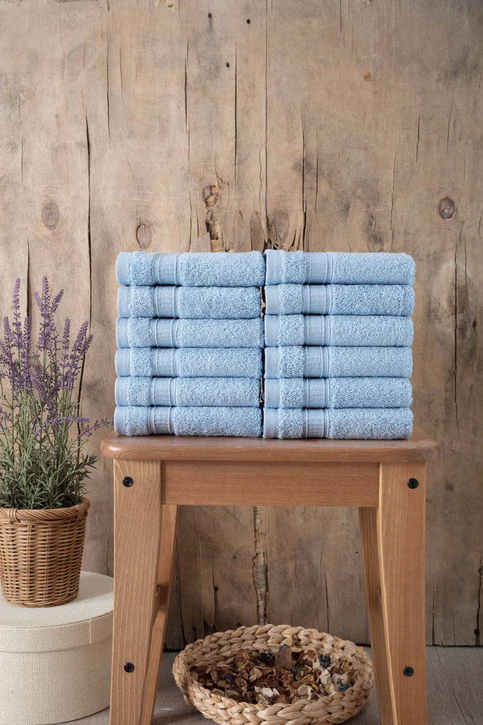 Turkish Cotton Washcloth Set of 12 by La'Hammam La'Hammam