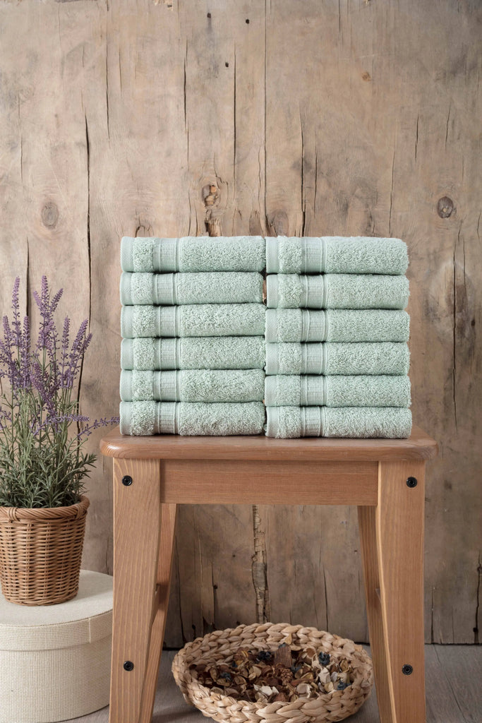 Turkish Cotton Washcloth Set of 12 by La'Hammam La'Hammam