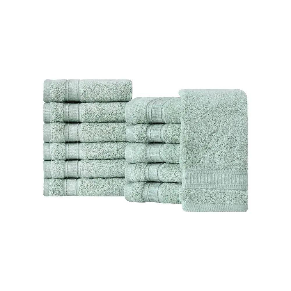 Turkish Cotton Washcloth Set of 12 by La'Hammam La'Hammam