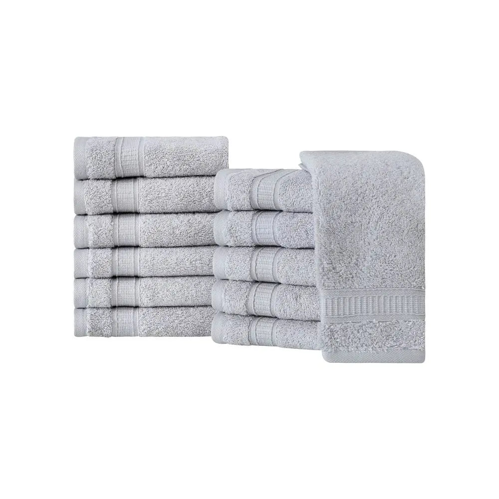 Turkish Cotton Washcloth Set of 12 by La'Hammam La'Hammam
