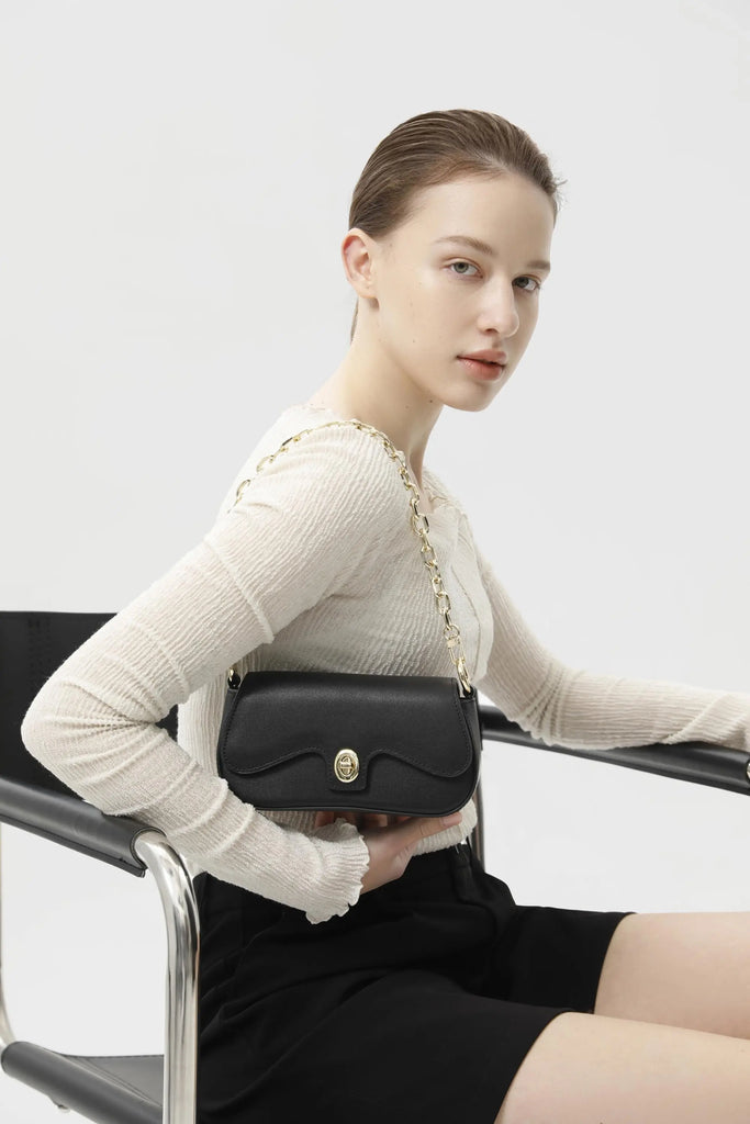 Usagi Black Leather Handbag, Black by Bob Oré BOB ORE