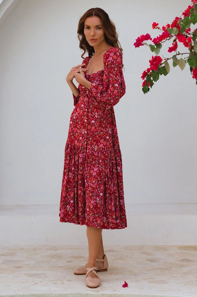 Verona Long Sleeve Midi Dress by Bali ELF Bali ELF