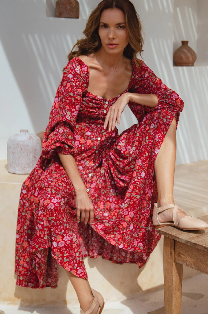 Verona Long Sleeve Midi Dress by Bali ELF Bali ELF