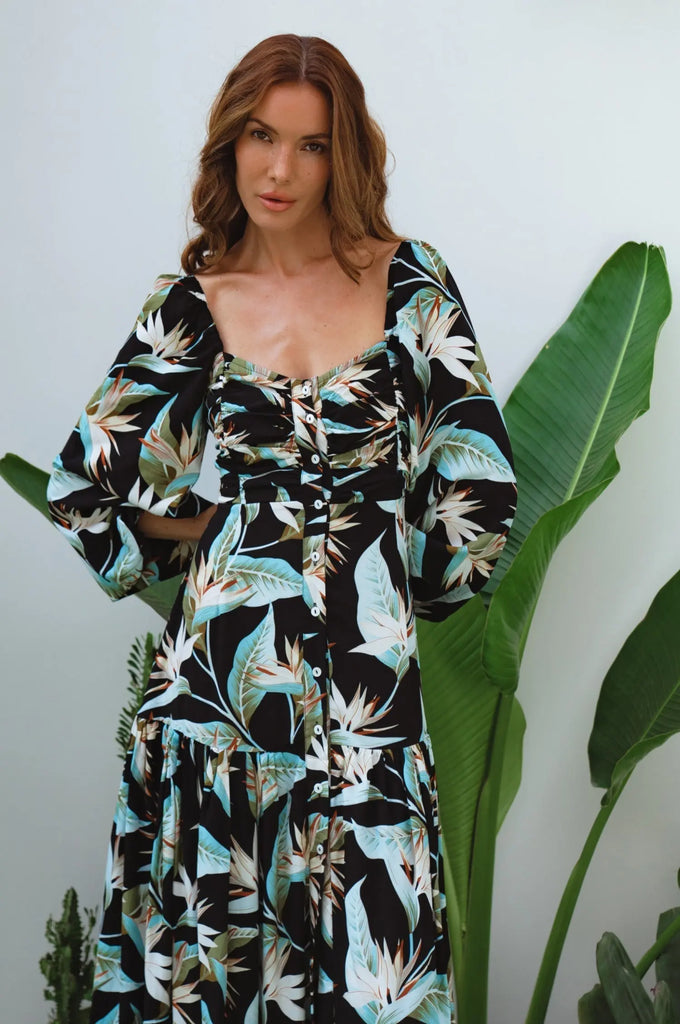 Verona Long Sleeve Midi Dress by Bali ELF Bali ELF