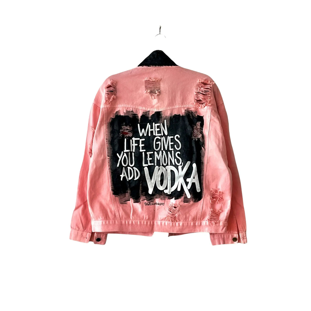'Vodka Please' Denim Jacket by Wren + Glory Wren + Glory