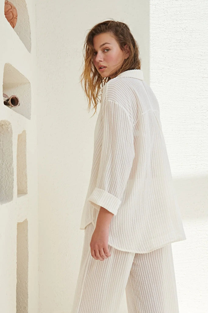 Voyage Set White Stripes - The Handloom