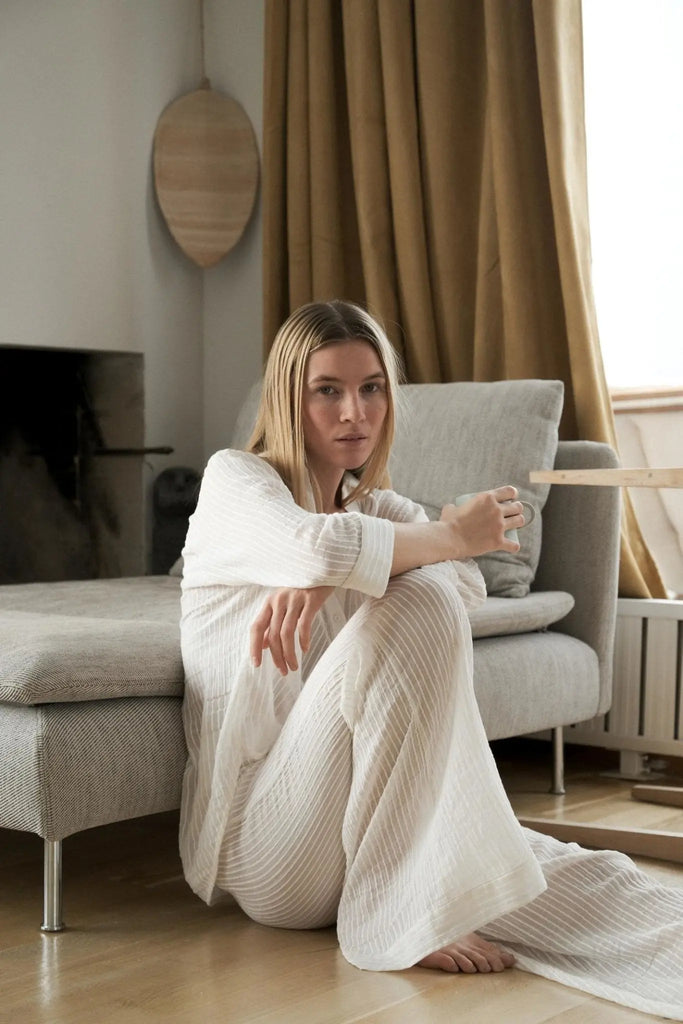 Voyage Set White Stripes - The Handloom