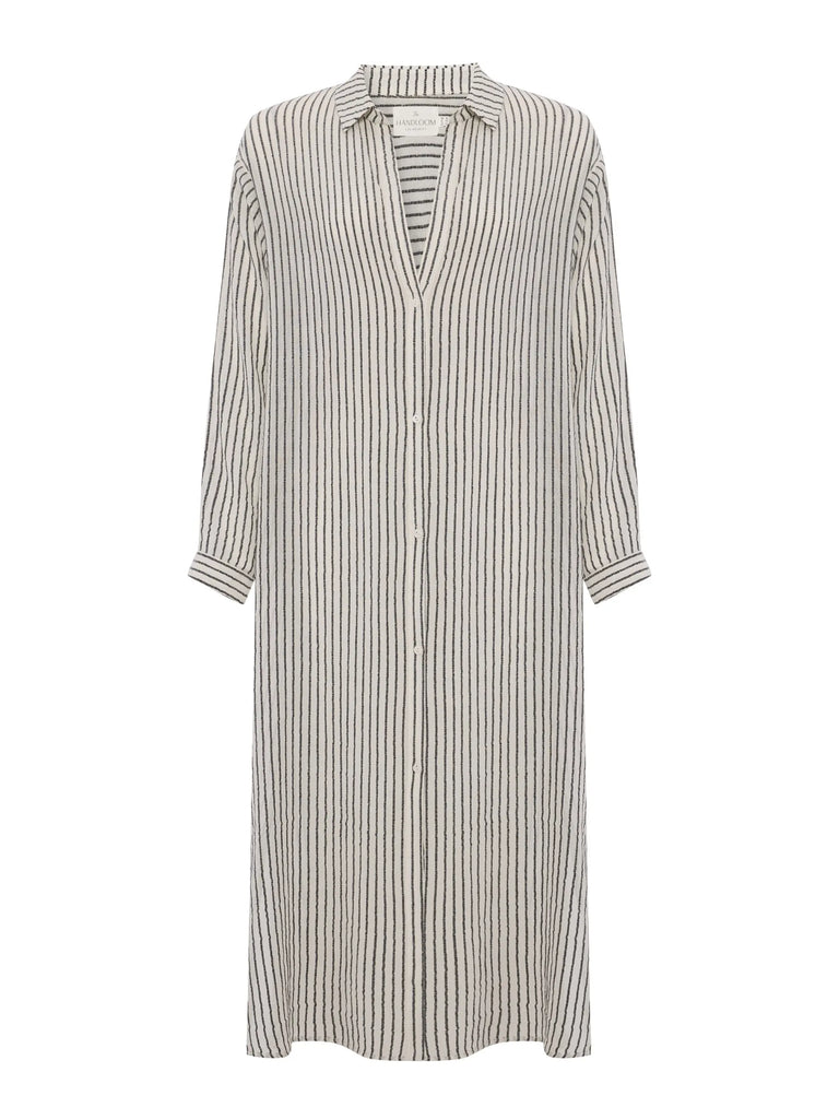 Voyage Shirt Dress - Black Stripes by The Handloom The Handloom