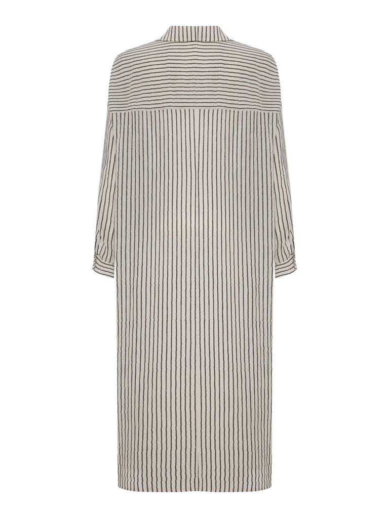 Voyage Shirt Dress - Black Stripes by The Handloom The Handloom