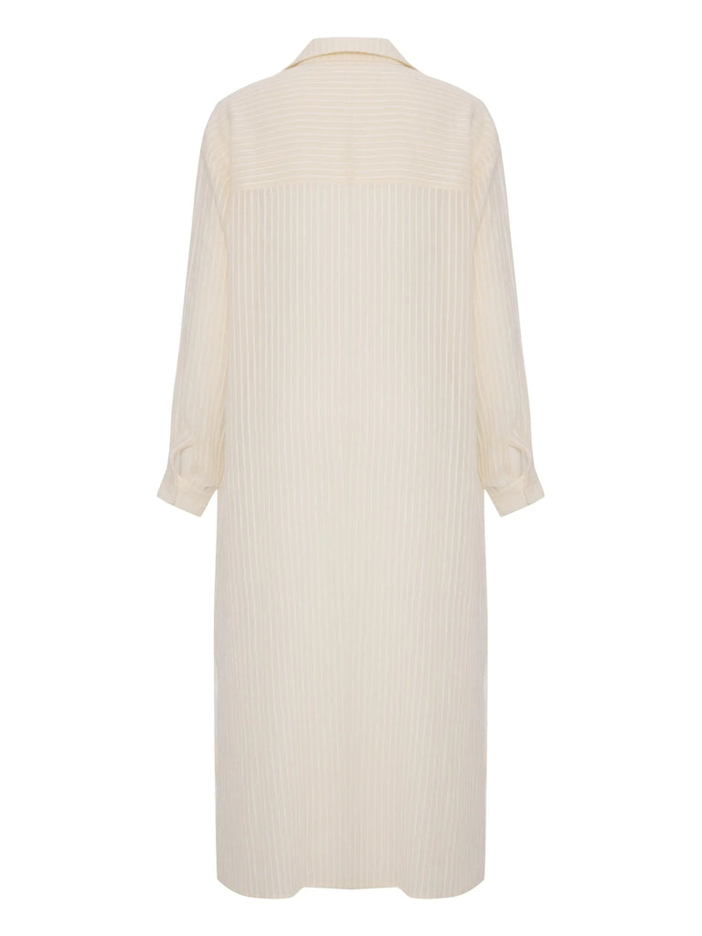 Voyage Shirt Dress - White Stripes by The Handloom The Handloom