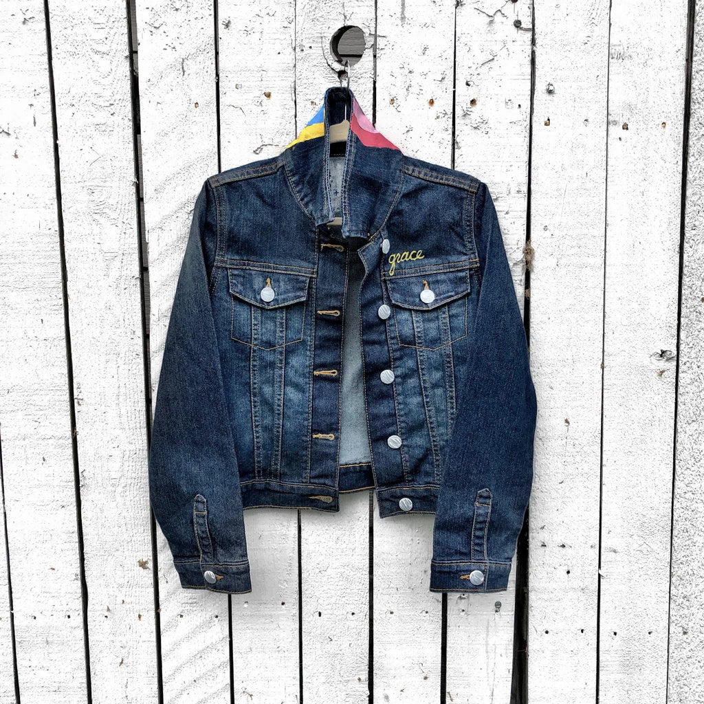 'WINK' DENIM JACKET - GIRLS by Wren + Glory Wren + Glory