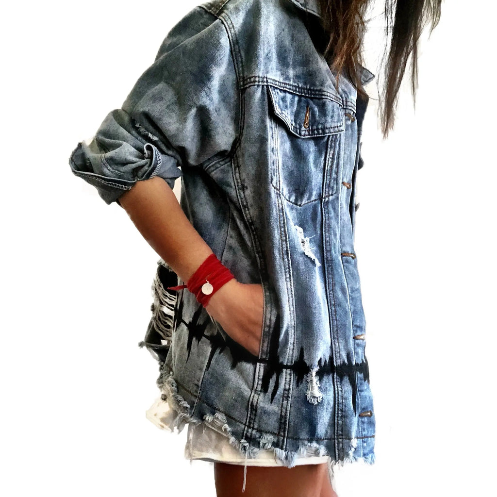'WITH THE BAND' DENIM JACKET by Wren + Glory Wren + Glory