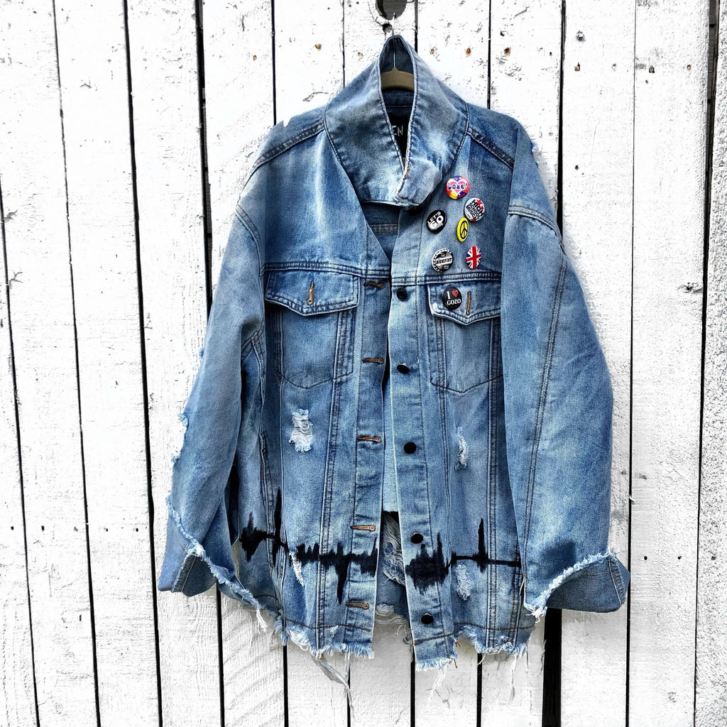 'WITH THE BAND' DENIM JACKET by Wren + Glory Wren + Glory