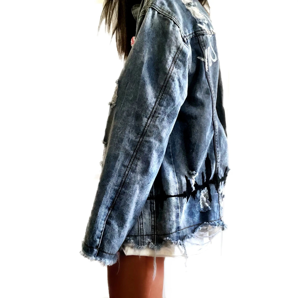 'WITH THE BAND' DENIM JACKET by Wren + Glory Wren + Glory