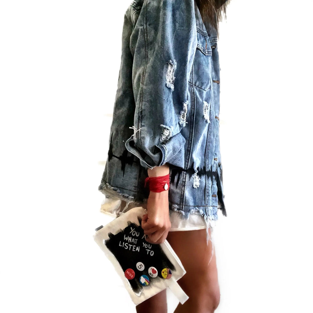 'WITH THE BAND' DENIM JACKET by Wren + Glory Wren + Glory