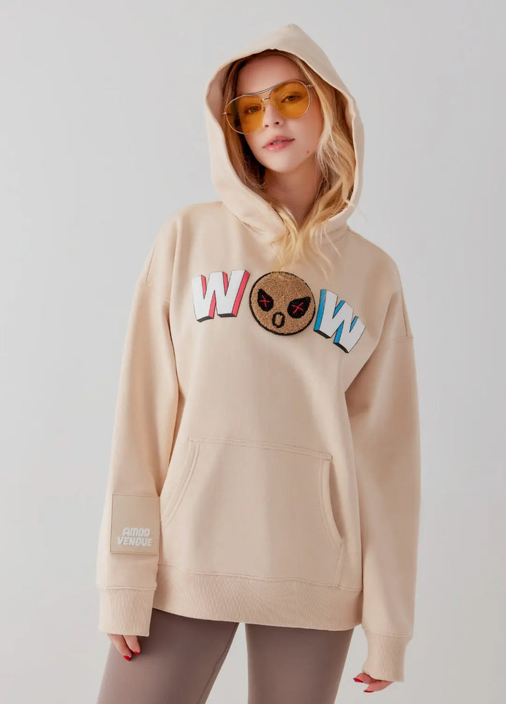 WOW  "Mood" Emoji Hoodie by Amoo Amoo