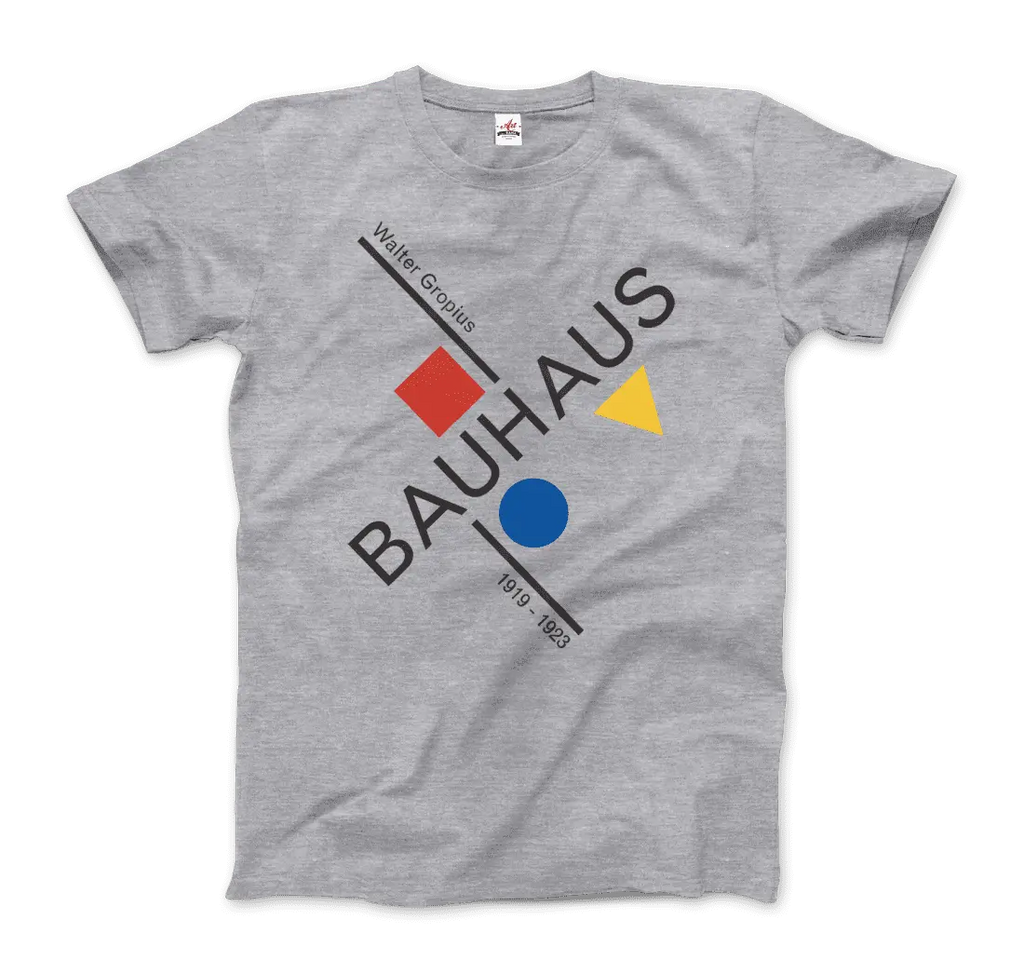 Walter Gropius Bauhaus Artwork T-Shirt by Art-O-Rama Shop ART-O-RAMA-SHOP