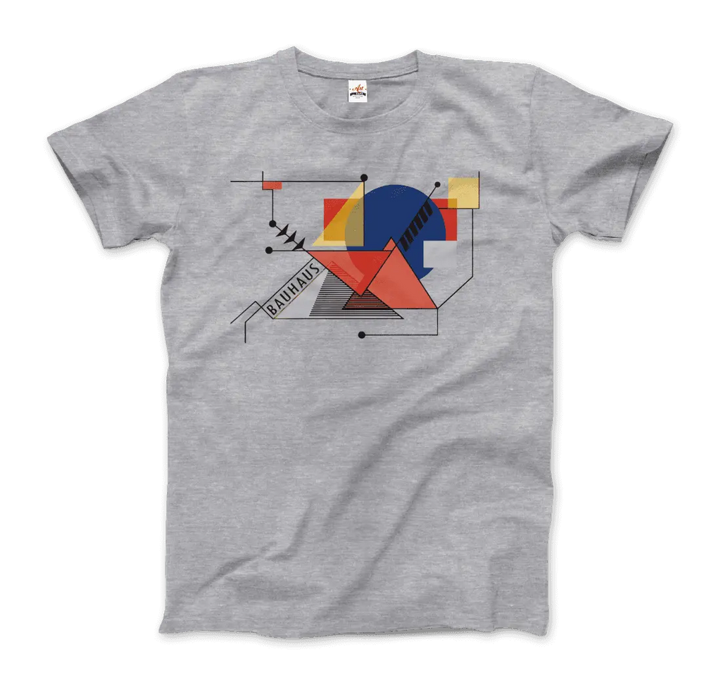 Walter Gropius Bauhaus Geometry Artwork T-Shirt by Art-O-Rama Shop ART-O-RAMA-SHOP