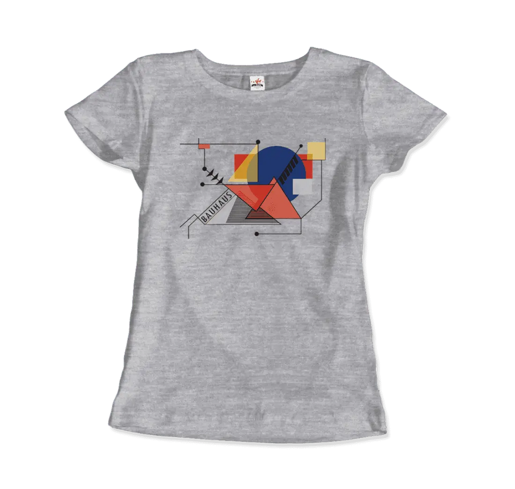 Walter Gropius Bauhaus Geometry Artwork T-Shirt by Art-O-Rama Shop ART-O-RAMA-SHOP